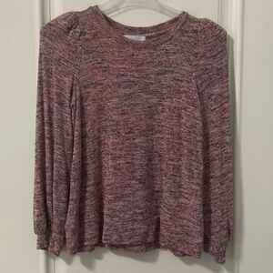 Cozy Marled Long-Sleeve Women's Top - Pink S